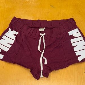 PINK Victoria's Secret Maroon Athletic Shorts